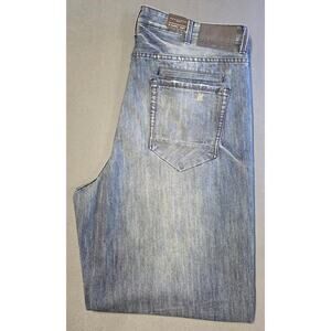 Sean John Mens Big Tall Jeans 42x37 Tapered  Dark Blue Denim New